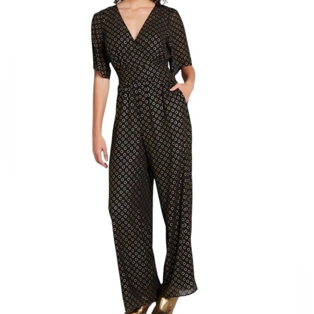 ModCloth Luxe At Me Metallic Jumpsuit